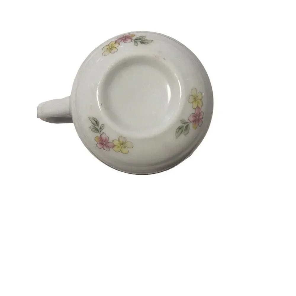 Andrea By Sadek Serve Tea Pot with Lid, Cup And Plate Porcelain Set